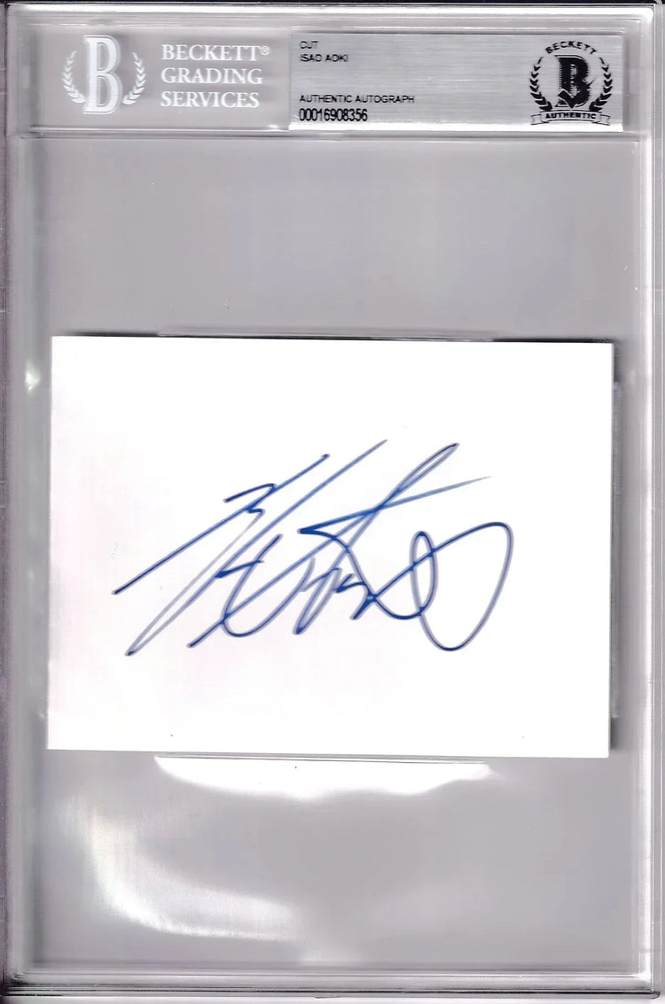 Isao Aoki signed autograph album book page BAS certified - AutographsForSale.com