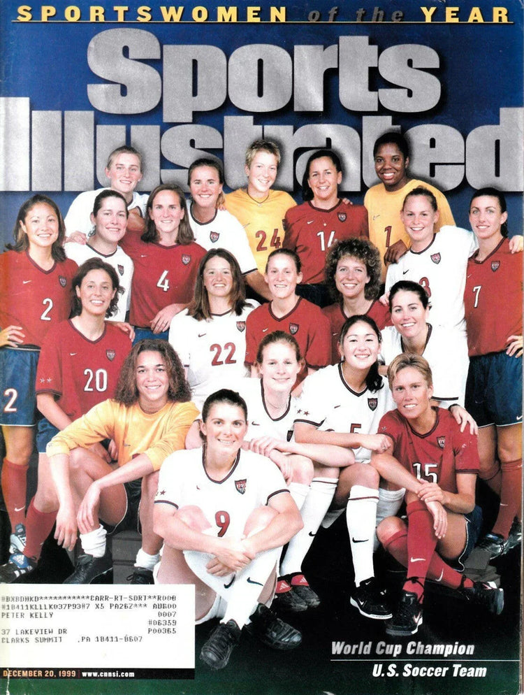 1999 US Women’s World Cup Champion Soccer team Sports Illustrated Sportswomen of Year Issue USWNT - AutographsForSale.com