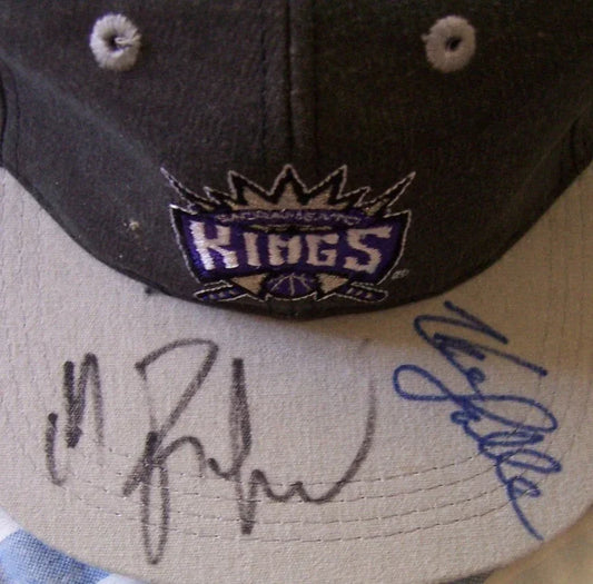 Mitch Richmond and LaSalle Thompson autographed Sacramento Kings cap or hat - AutographsForSale.com
