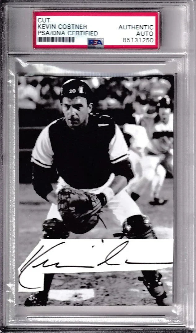 Kevin Costner signed cut autograph & Bull Durham movie 3x5 photo PSA/DNA slab - AutographsForSale.com