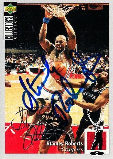 Stanley Roberts signed LA Clippers 1994-95 Collector’s Choice card - AutographsForSale.com