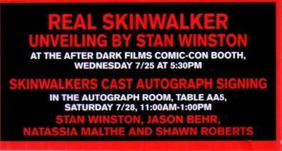 Skinwalkers cast signed 27x40 movie poster Natassia Malthe Stan Winston JSA - AutographsForSale.com