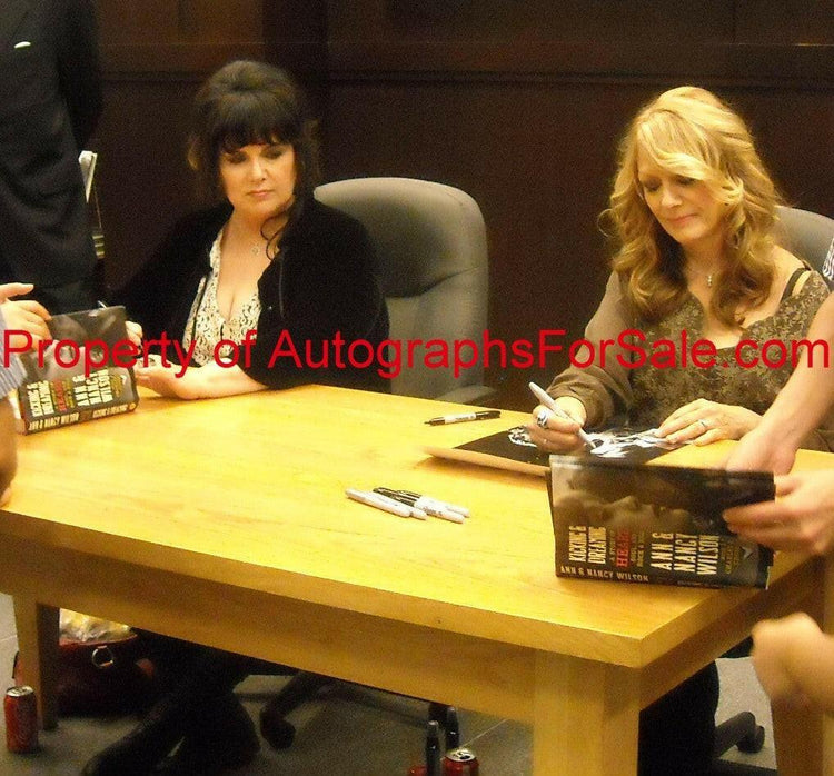 Ann Wilson Nancy Wilson signed Heart 11x17 poster framed JSA - AutographsForSale.com