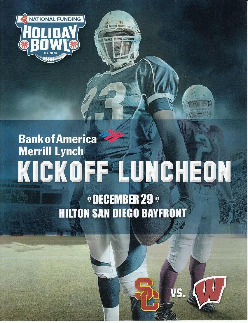 2015 Holiday Bowl Luncheon program & ticket Wisconsin vs USC - AutographsForSale.com