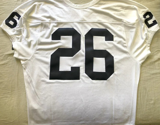 Saquon Barkley Penn State Nike white stitched wide cut sleeveless jersey NEW - AutographsForSale.com