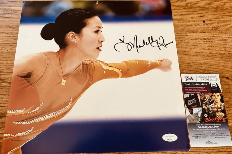 Michelle Kwan autographed figure skating calendar photo JSA - AutographsForSale.com