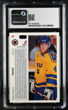 Nicklas Lidstrom Sweden 1991-92 Upper Deck RC 26 CSG 8.5 - AutographsForSale.com