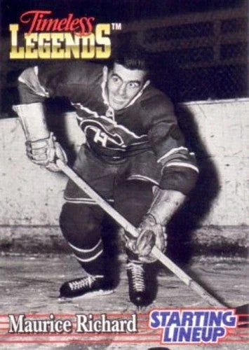 Maurice Richard Canadiens 1995 Kenner Starting Lineup Timeless Legends card - AutographsForSale.com