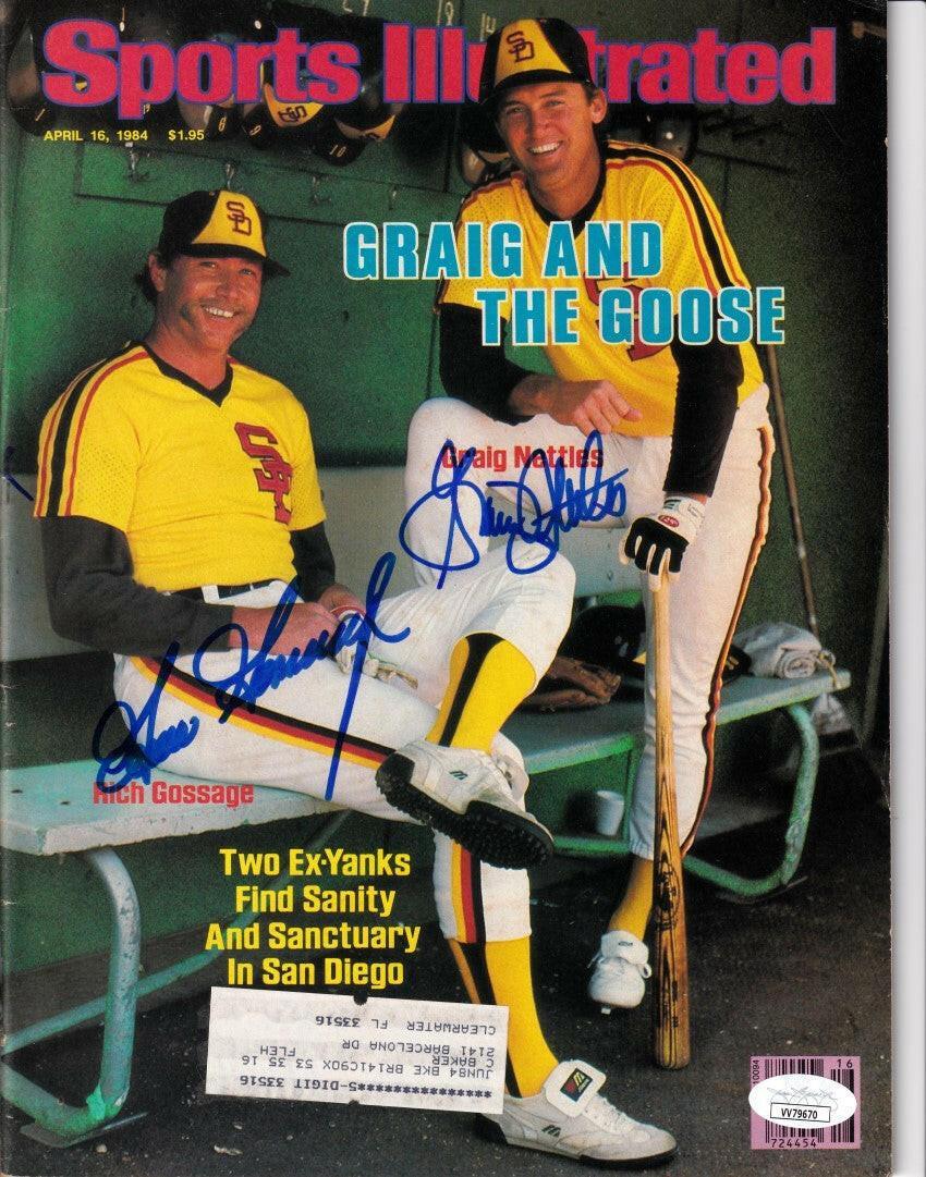 Goose Gossage & Graig Nettles signed SD Padres 1984 Sports Illustrated magazine JSA - AutographsForSale.com