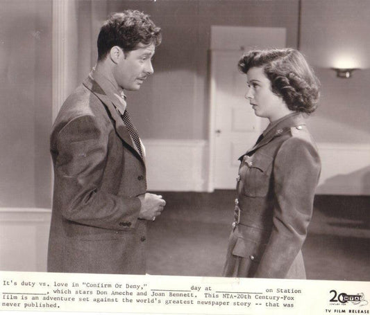 Confirm Deny movie Don Ameche & Joan Bennett 1941 photo - AutographsForSale.com