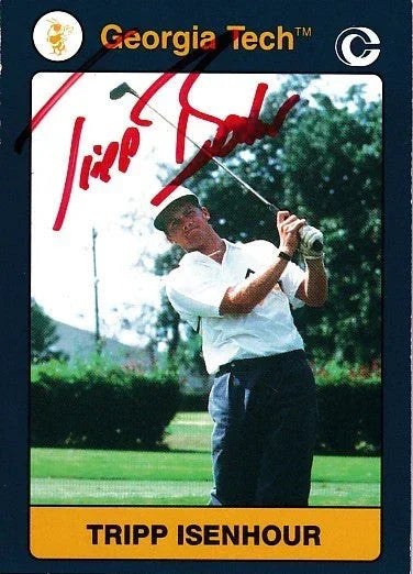 Tripp Isenhour signed Georgia Tech 1991 Collegiate Collection golf RC - AutographsForSale.com