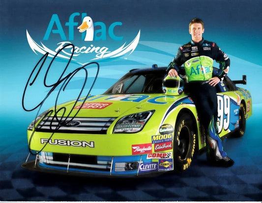 Carl Edwards autographed AFLAC Racing NASCAR photo card - AutographsForSale.com