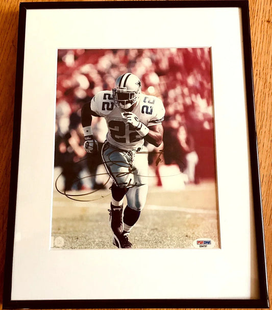 Emmitt Smith autographed Dallas Cowboys 8x10 photo framed PSA/DNA - AutographsForSale.com