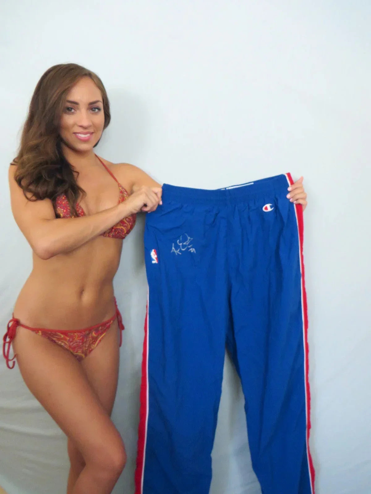 Kevin Edwards signed Nets game worn warm-up jacket & pants - AutographsForSale.com