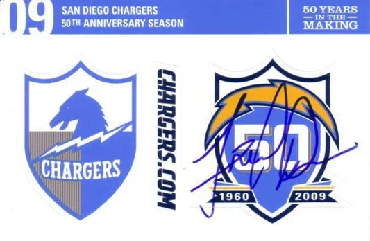 Fred Dean signed 2009 SD Chargers 50th Anniversary sticker Sheet - AutographsForSale.com