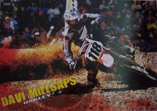 Davi Millsaps signed Oakley Motocross Supercross mini poster - AutographsForSale.com