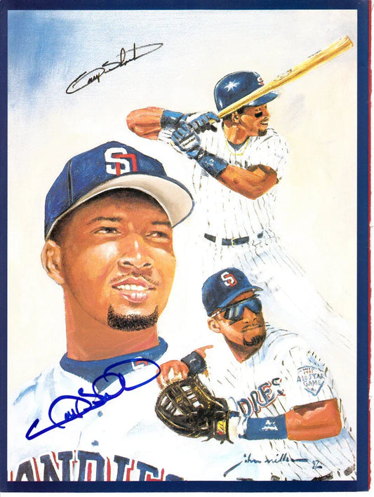 Gary Sheffield autographed San Diego Padres 1993 Beckett Baseball art print - AutographsForSale.com