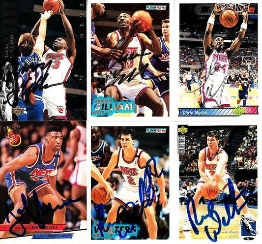 13 New Jersey Nets autographed 1990s cards Armon Gilliam Chris Morris - AutographsForSale.com