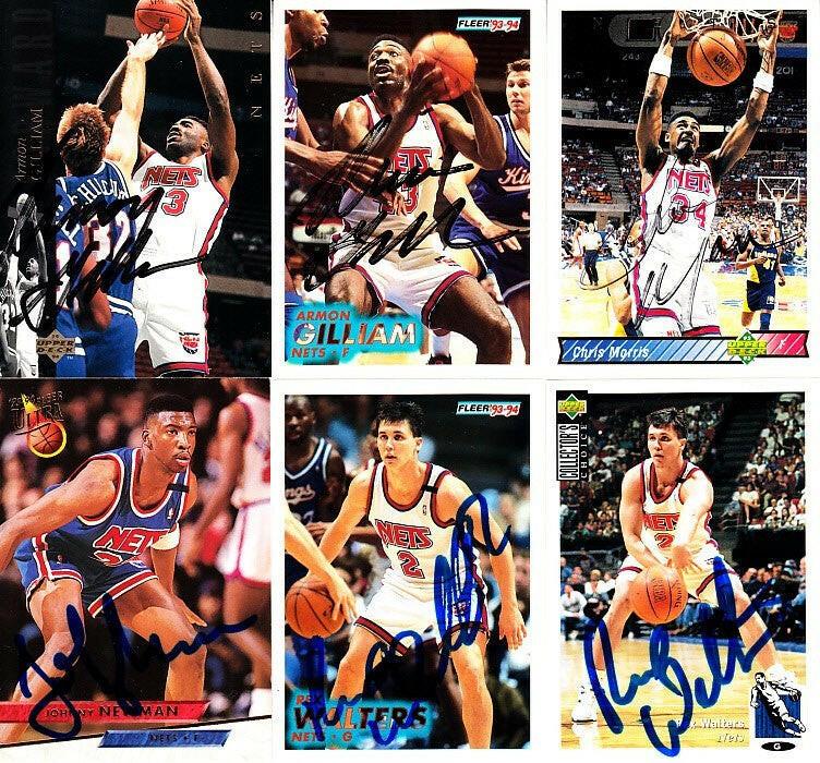 13 New Jersey Nets autographed 1990s cards Armon Gilliam Chris Morris - AutographsForSale.com