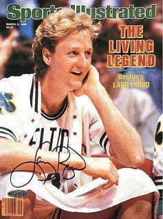 Larry Bird signed Celtics 1986 Sports Illustrated cover framed UDA - AutographsForSale.com