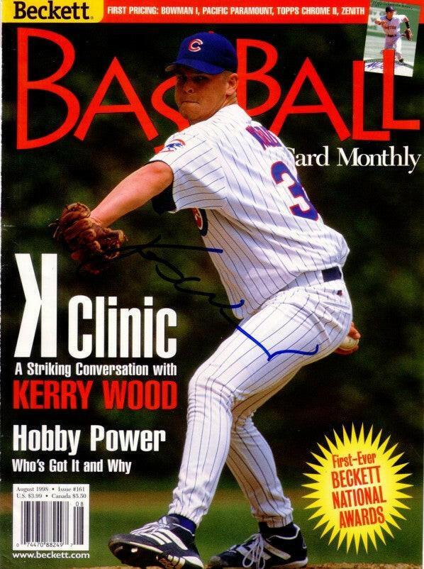 Kerry Wood signed Chicago Cubs 1998 Beckett Baseball cover - AutographsForSale.com