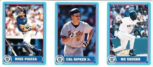 Cal Ripken Mike Piazza Mo Vaughn 1993 US DOT Little League 3 card panel - AutographsForSale.com