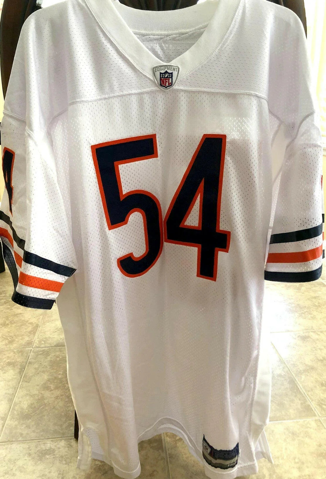 Brian Urlacher Chicago Bears Reebok game model stitched white jersey NEW - AutographsForSale.com