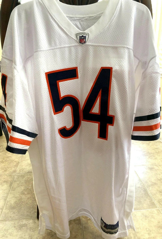 Brian Urlacher Chicago Bears Reebok game model stitched white jersey NEW - AutographsForSale.com