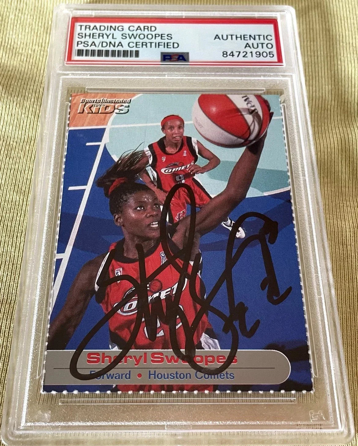 Sheryl Swoopes autographed WNBA Houston Comets 2001 Sports Illustrated for Kids card PSA/DNA slabbed - AutographsForSale.com