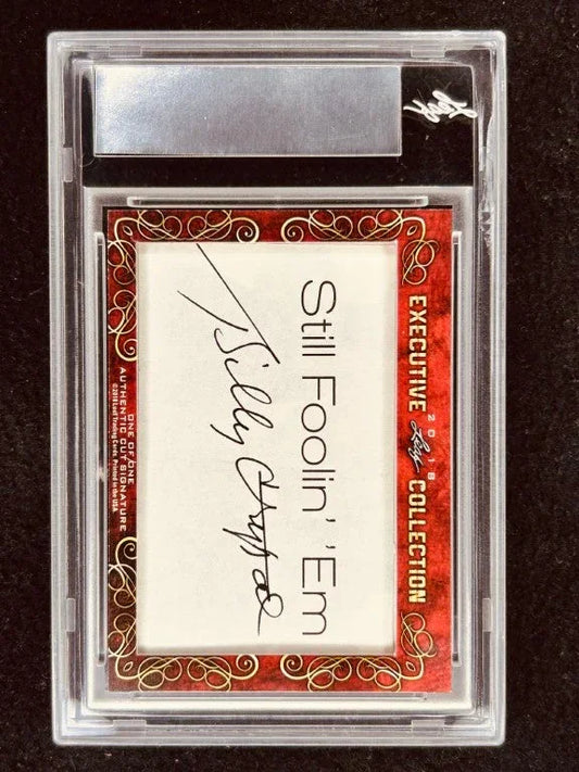 Bob Hope & Billy Crystal 2018 Leaf Masterpiece Cut Signature certified signed card 1/1 JSA - AutographsForSale.com