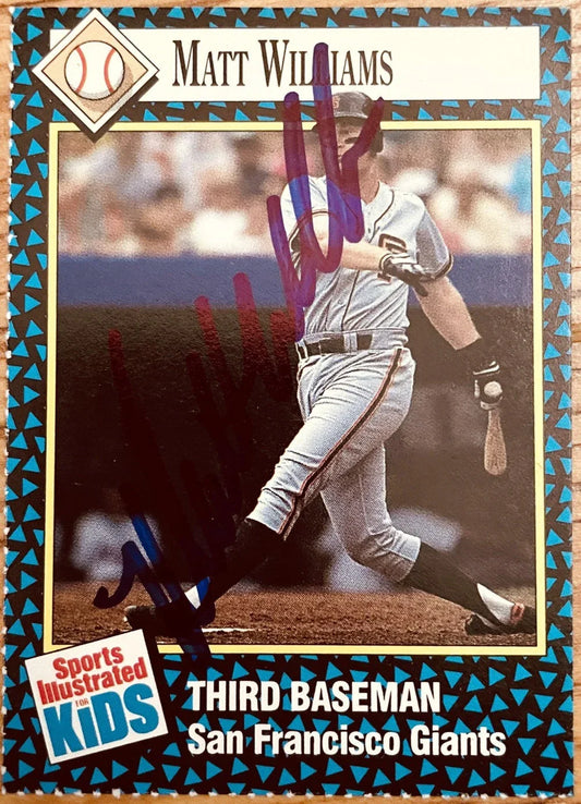 Matt Williams autographed San Francisco Giants 1992 Sports Illustrated for Kids card - AutographsForSale.com
