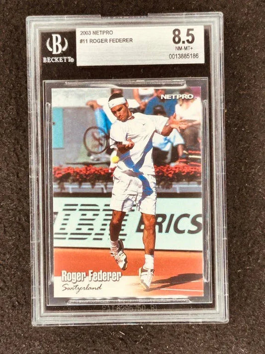 Roger Federer 2003 NetPro tennis Rookie Card #11 BGS Graded 8.5 - AutographsForSale.com