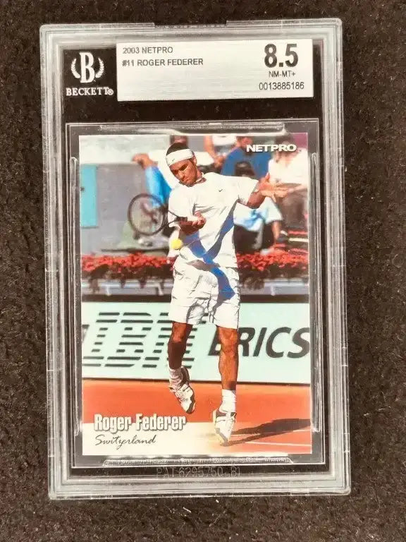 Roger Federer 2003 NetPro tennis Rookie Card #11 BGS Graded 8.5 - AutographsForSale.com