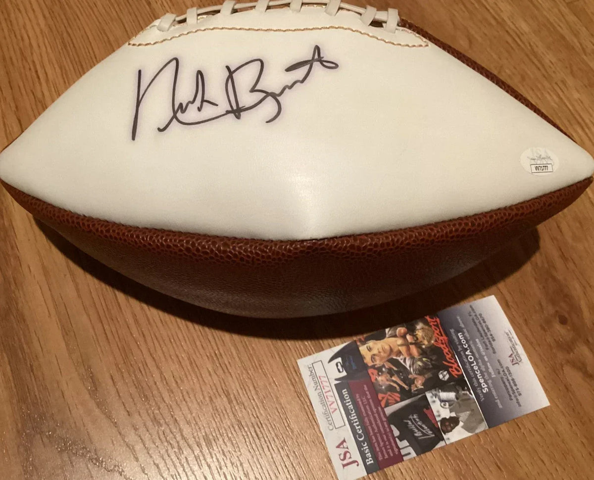 Nick Buoniconti signed white panel football JSA Dolphins - AutographsForSale.com