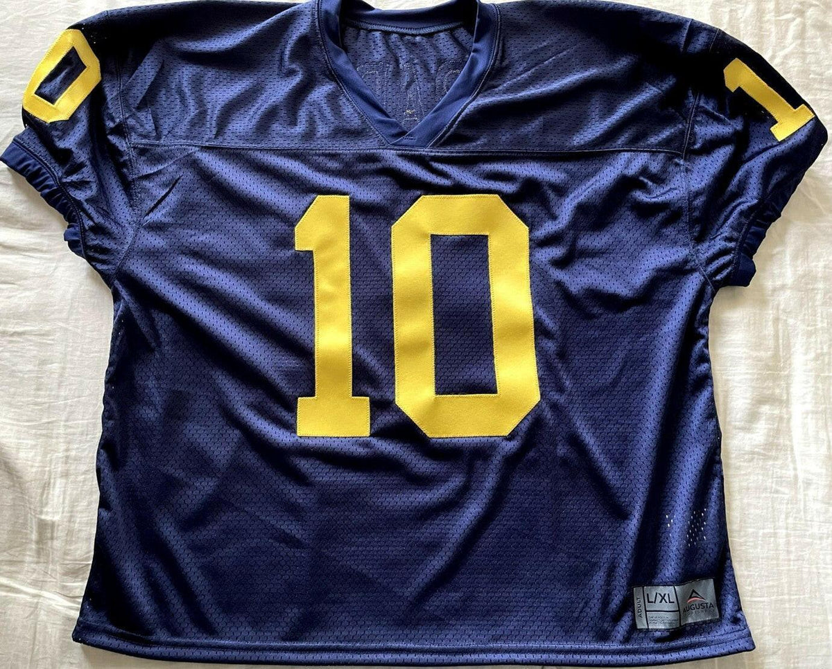 Tom Brady Michigan Wolverines navy blue wide cut jersey NEW - AutographsForSale.com