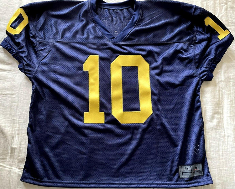 Tom Brady Michigan Wolverines navy blue wide cut jersey NEW - AutographsForSale.com