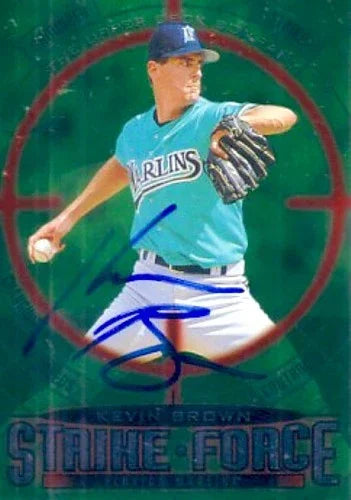 Kevin Brown signed Marlins 1997 Upper Deck Strike Force card - AutographsForSale.com