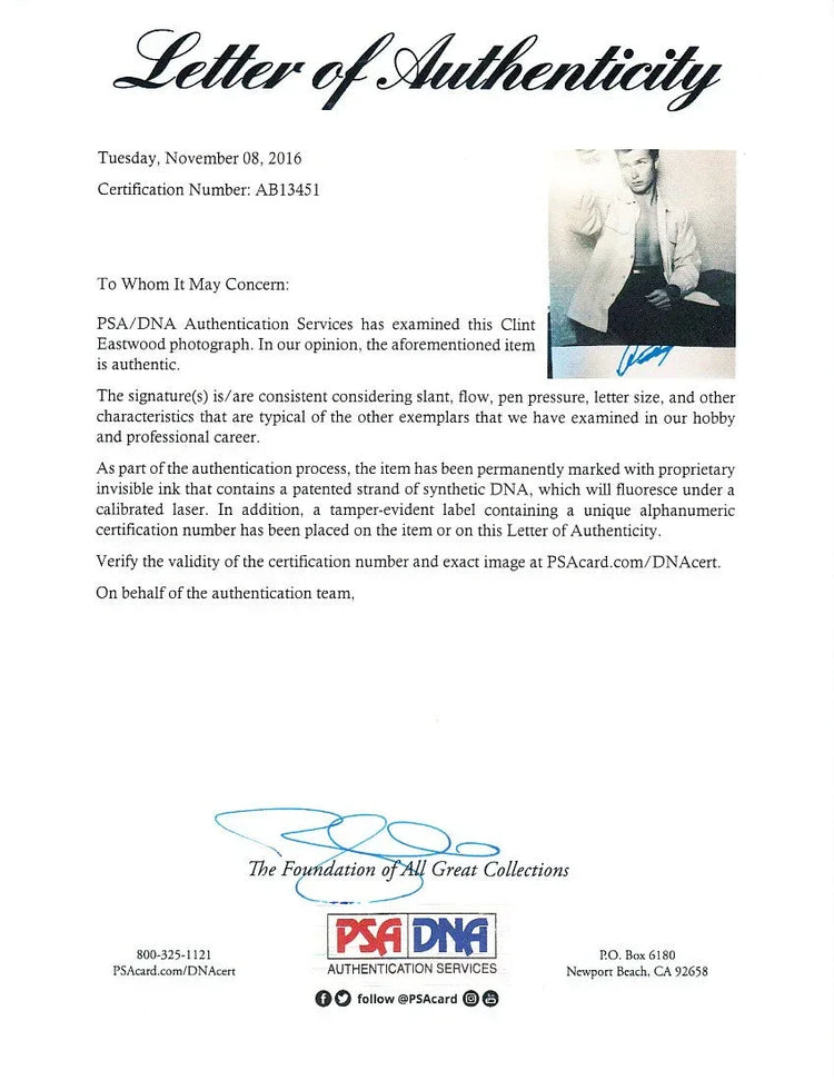 Clint Eastwood signed vintage Rawhide 12x16 photo PSA/DNA - AutographsForSale.com
