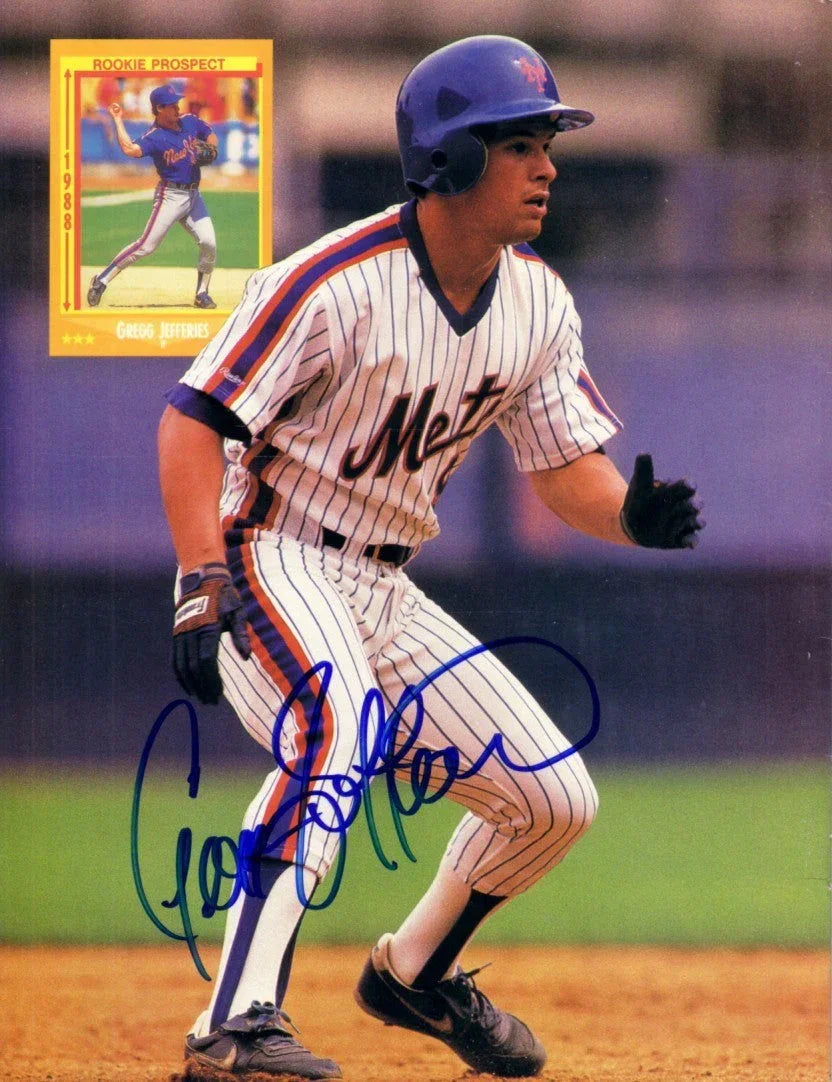 Gregg Jefferies signed NY Mets Beckett Baseball cover photo - AutographsForSale.com