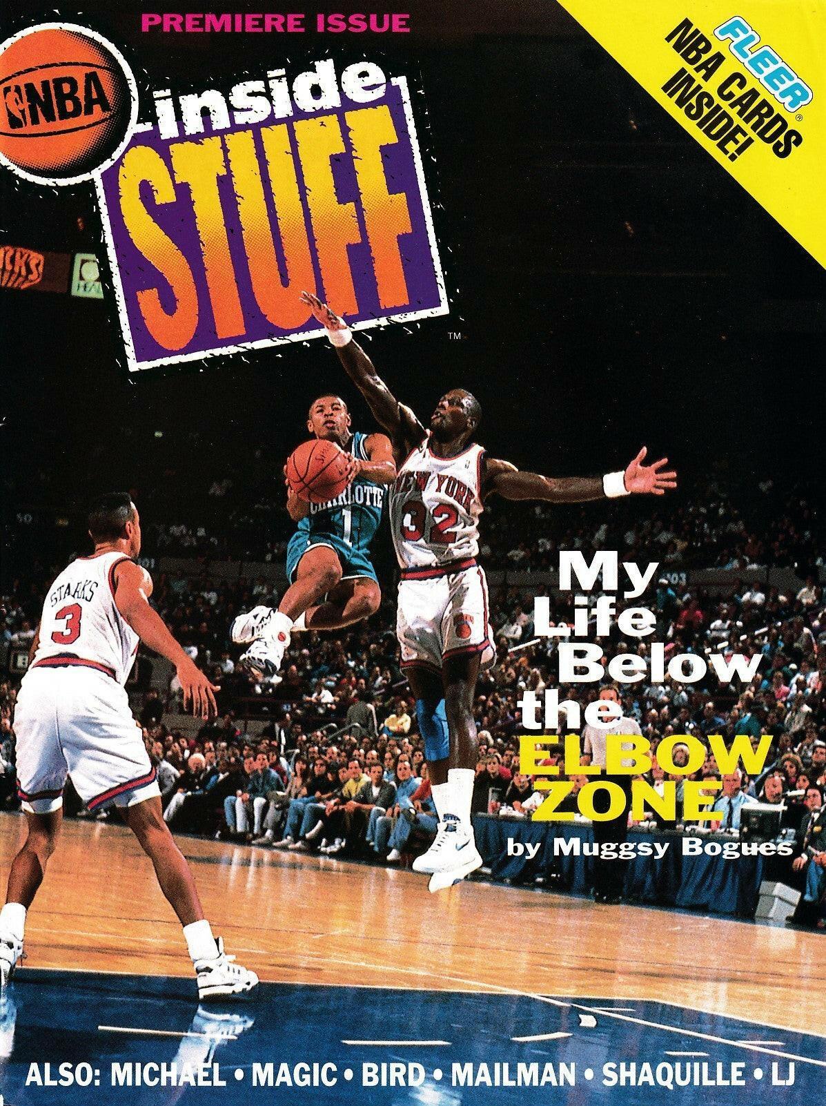 1992 NBA Inside Stuff magazine with Fleer 9 card sheet Including Michael Jordan Chris Mullin - AutographsForSale.com