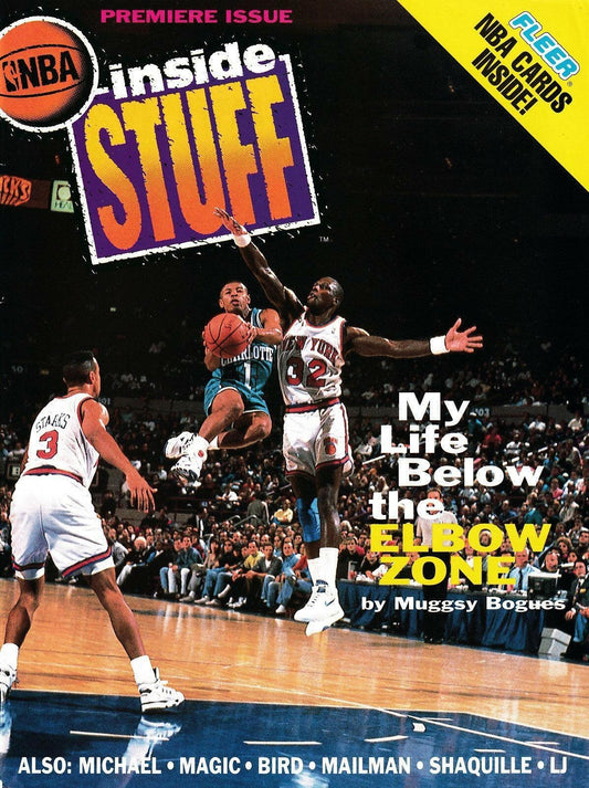 1992 NBA Inside Stuff magazine with Fleer 9 card sheet Including Michael Jordan Chris Mullin - AutographsForSale.com