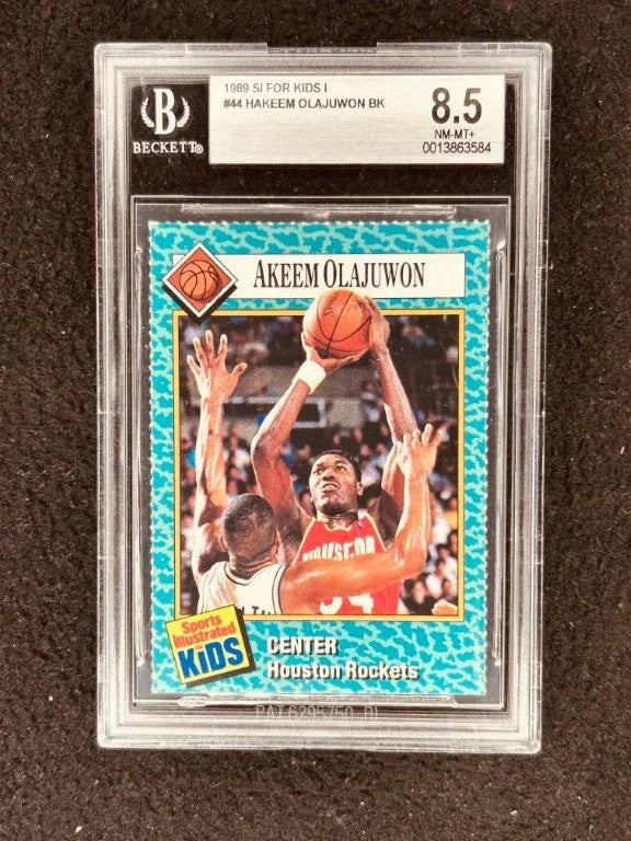 Hakeem Olajuwon Rockets 1989 SI for Kids card BGS 8.5 NmMt - AutographsForSale.com