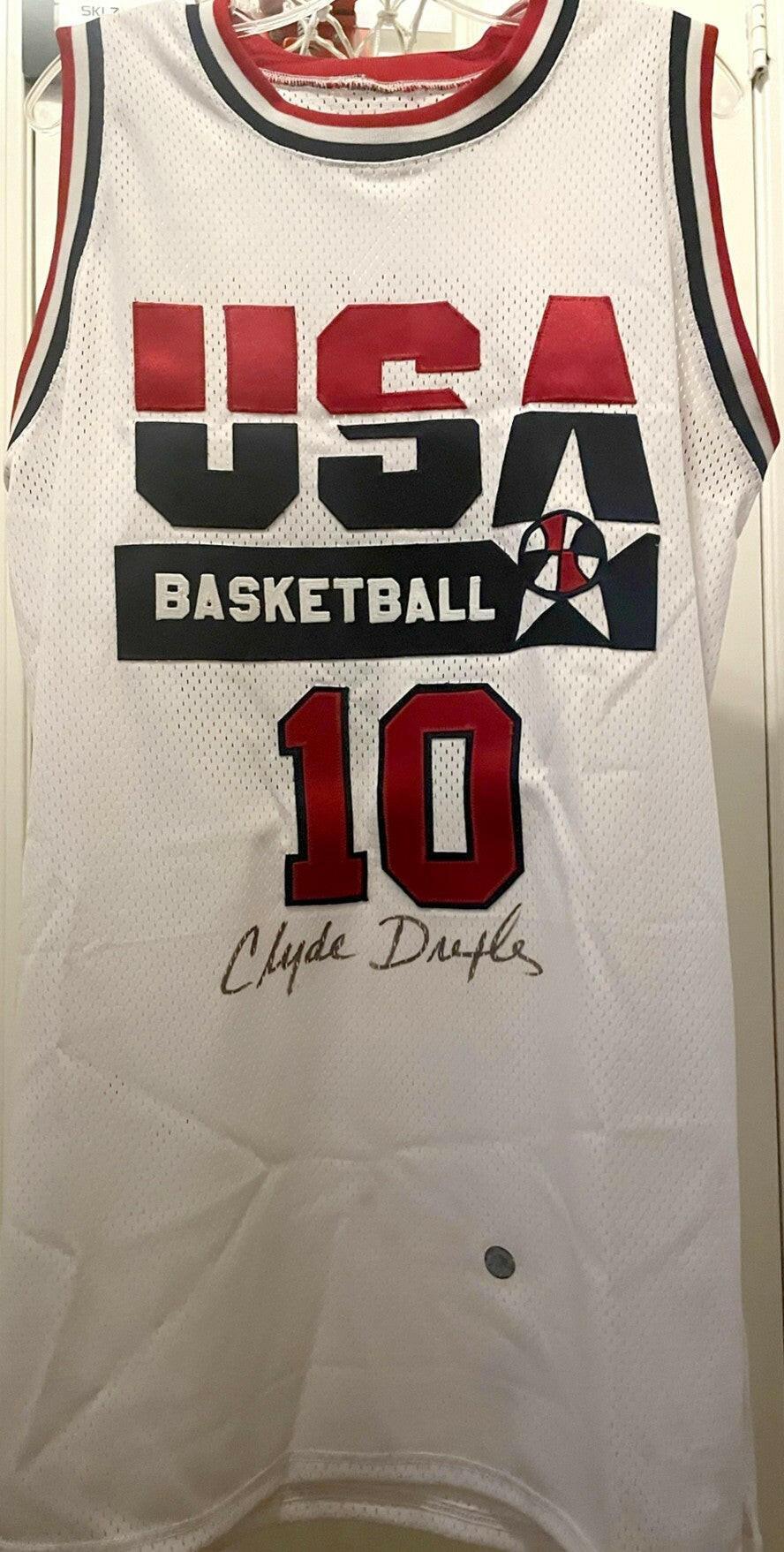 Clyde Drexler signed 1992 US Dream Team jersey Schwartz - AutographsForSale.com