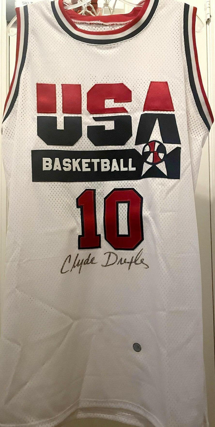 Clyde Drexler signed 1992 US Dream Team jersey Schwartz - AutographsForSale.com