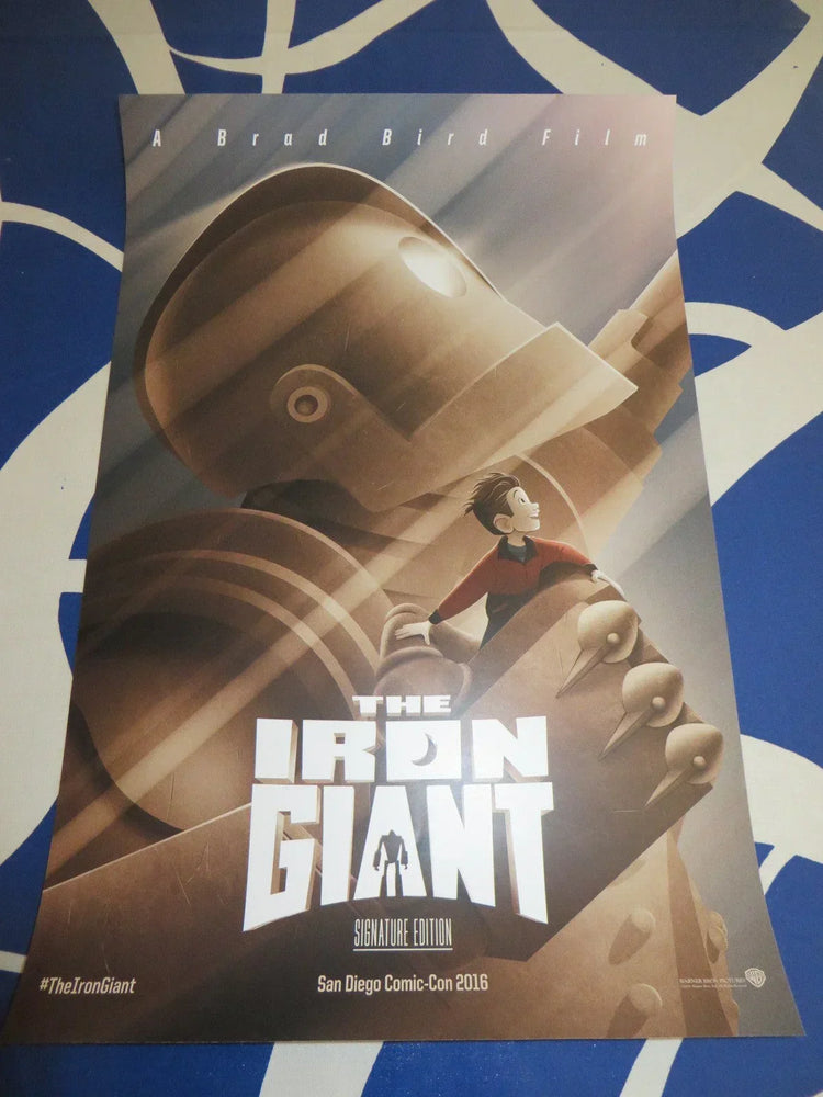 Iron Giant 2016 SDCC exclusive 2 sided mini movie poster - AutographsForSale.com
