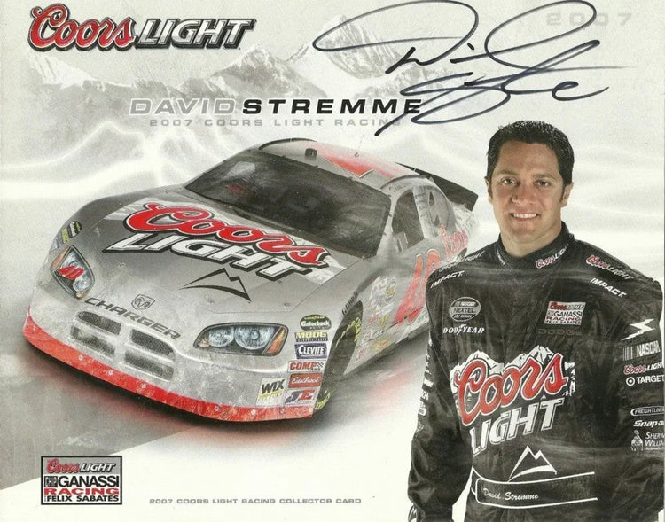 David Stremme autographed 2007 Coors Light 8x10 photo card - AutographsForSale.com