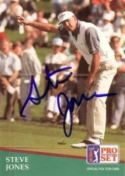 Steve Jones autographed 1991 Pro Set golf card - AutographsForSale.com