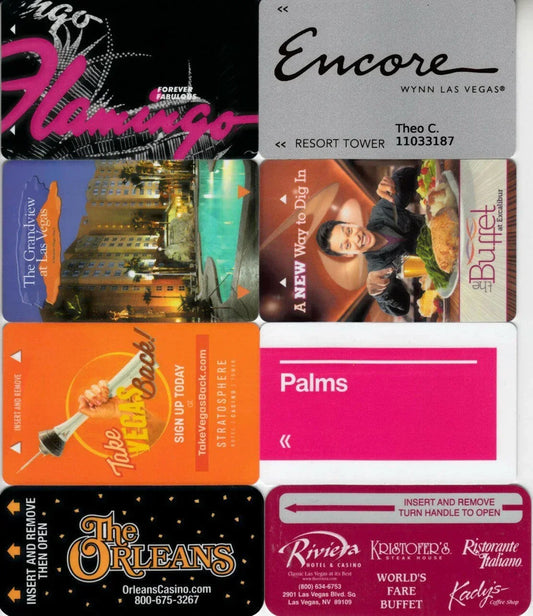 Las Vegas casino & hotel 10 different room keys (Flamingo Palms Riviera) - AutographsForSale.com
