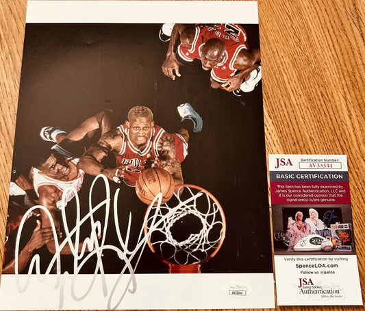 Dennis Rodman autographed Chicago Bulls Sports Illustrated magazine photo JSA - AutographsForSale.com