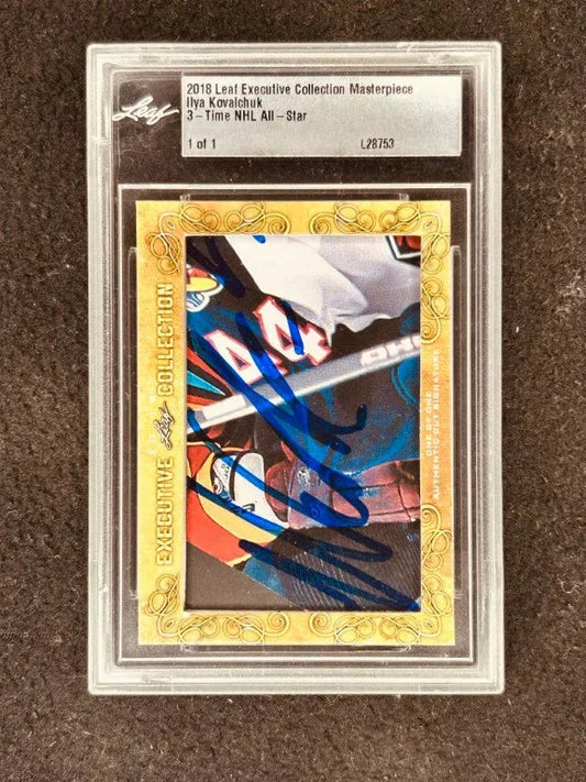 Ilya Kovalchuk 2018 Leaf Masterpiece Cut Signature certified autograph card 1/1 JSA New Jersey Devils - AutographsForSale.com